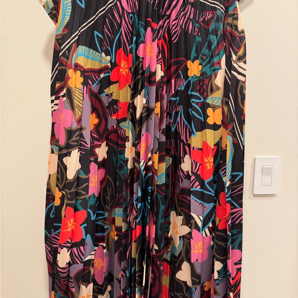 Johnny Was Multicolor Floral Midi Skirt